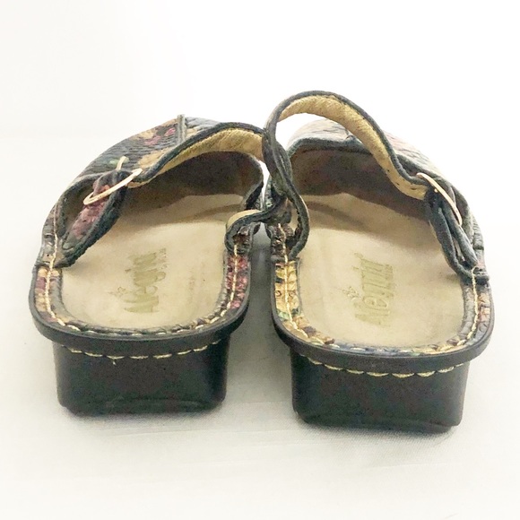 Alegria Queenie Gold Tuscany Floral Leather Clog - Picture 5 of 11